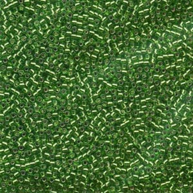 Hovedbilde Perler 46 - Silver lined lt green