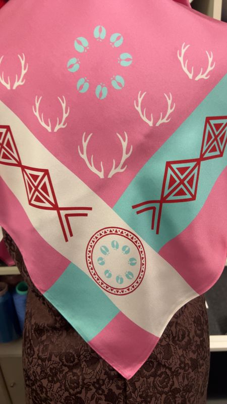 1 Lifjell silkesjal Rosa + sjal-ring